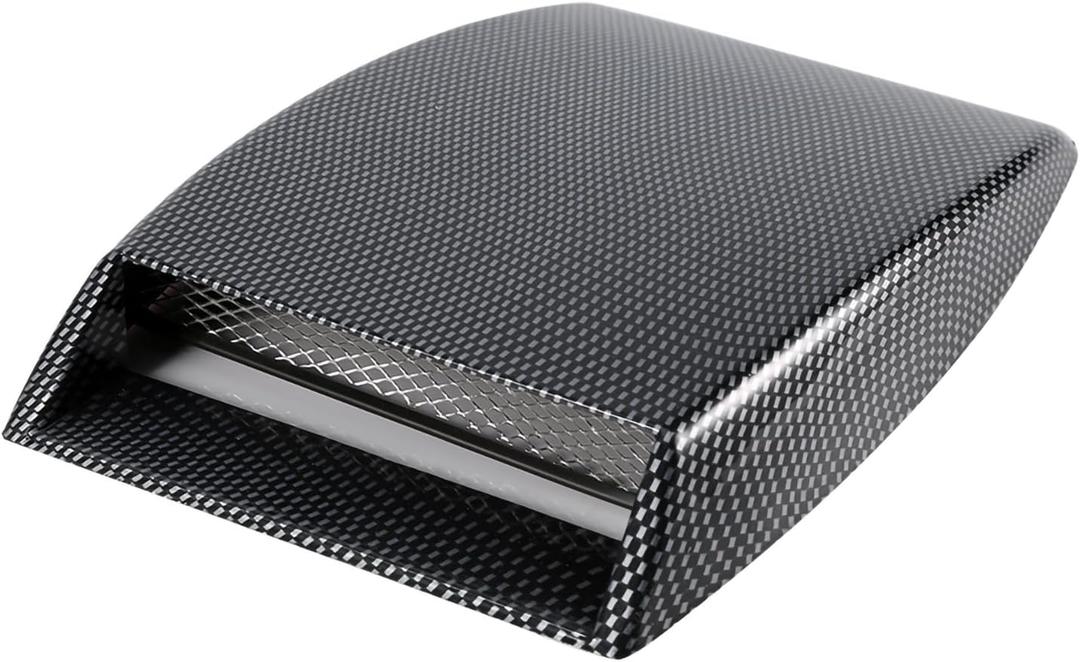 Air Flow Intake Scoop Hood, Air Flow Intake Scoop Bonnet Vent Cover Car Decorative Universal Bonnet Vent Cover Hood for Cars and Vehicles(Carbon Fiber)