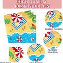 Grencian 200Pcs Beach Party Supplies Hello Summer Party Plates and Napkins Disposable Summer Pool Paper Tableware Set for Hawaiian Beach Pool Birthday Baby Shower Decorations, Serves 50