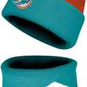 FOCO NFL Unisex-Adult Officially Licensed Primary Logo Team Color 2 Pack Neck Warmer Gaiter and Cuffed Knit Beanie Hat Set (One Size, Miami Dolphins)