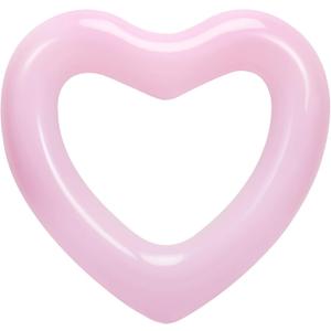 HeySplash Pool Floats, Adult Size Heart Inflatable Pool Floatie for Bachelorette Party, Swim Tube Rings, River Lake Beach Floaty, Wedding Bride Valentine Decor, Fun Toy Raft Lounge, Pink