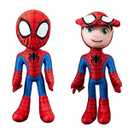 Marvel’s Spidey and His Amazing Friends - Feature Plush Spidey Secret Hero Reveal - 12” Plush with Sounds - Toys for Kids Ages 3 + - Superhero Toys for Kids 3 and Up
