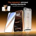 NeverBreak Screen Protector for iPhone 17 Pro, 9H+ Hardness Tempered Glass Protector for iPhone 17 Pro 6.3" 2025, 12FT Military Grade Protection [Scratch, Shatter, Drop Resistant] Full Edge Coverage Auto-Install, Durable Case Friendly, 2 Pack