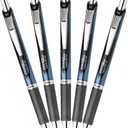 Pentel EnerGel RTX Retractable Liquid Gel Pen 0.5mm Fine Line Needle Tip Black Ink Pack of 5