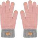 FGSS Women Winter-Knit-Gloves - Warm-Thermal Touchscreen Fingers Gloves Fashion-Mittens for Cold Weather Driving Hiking