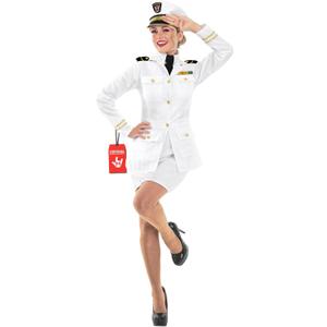fun shack Boat Captain Costume for Women, Navy Sailor Outfit, Nautical Captain Attire, Perfect for Parties and Events (Large)