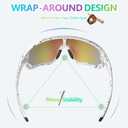 IKTOD Youth Baseball Kids Sunglasses for 4-16 Boys Girls Softball Cycling Glasses UV400 Protection Sports Goggles (Ks-08)