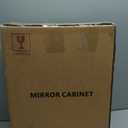 Bathroom Medicine Cabinet with Beveled Edge Mirrored Door 14 x 18 inch, Recessed or Surface Mount, with Adjustable Glass Shelves (Matt White)