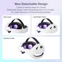 Saqico Head Strap for Meta Oculus Quest 2/3/3s, 3-in-1 Adjustable Halo Headband, Replacement for Elite Strap, Enhanced Comfort Gaming Immersion VR Accessories Compatible with Oculus/Meta Quest 2/3/3s