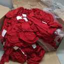 Trlyc 100 Pcs Spandex Chair Covers for Dining Chairs Stretch Polyester Dining Chairs Slipcovers for Wedding Party Decor Banquet Flat-Front Chair Cover (Burgundy)