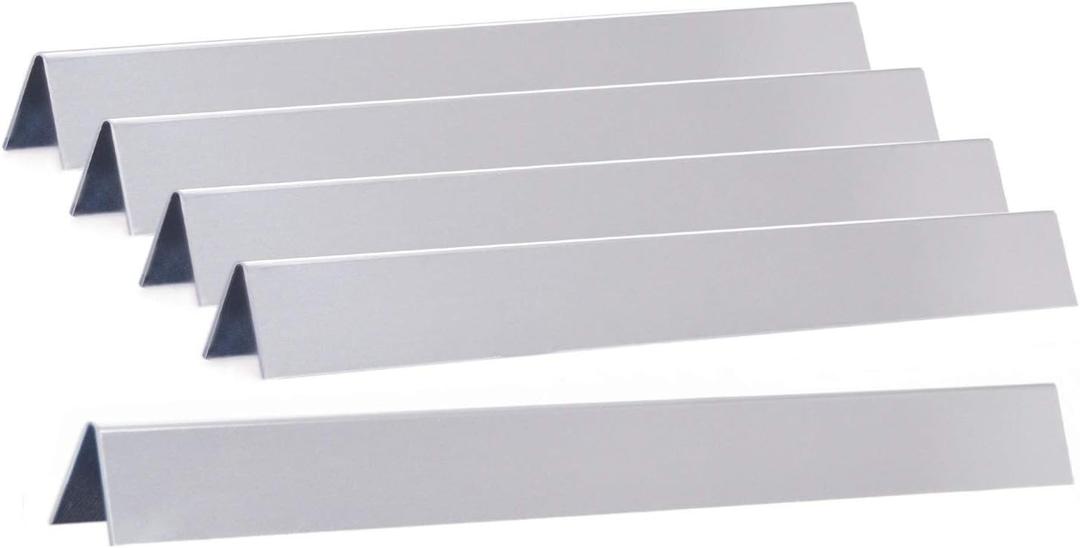 GasSaf 24.5 inch Flavorizer Bar Replacement for Weber 7539, 7540, Genesis 300 Series E-310, E-320, S-310, S-320, EP/CEP 310 & 320 (with Side Mounted Control Panels), 5-Pack Stainless Steel Flavor Bar