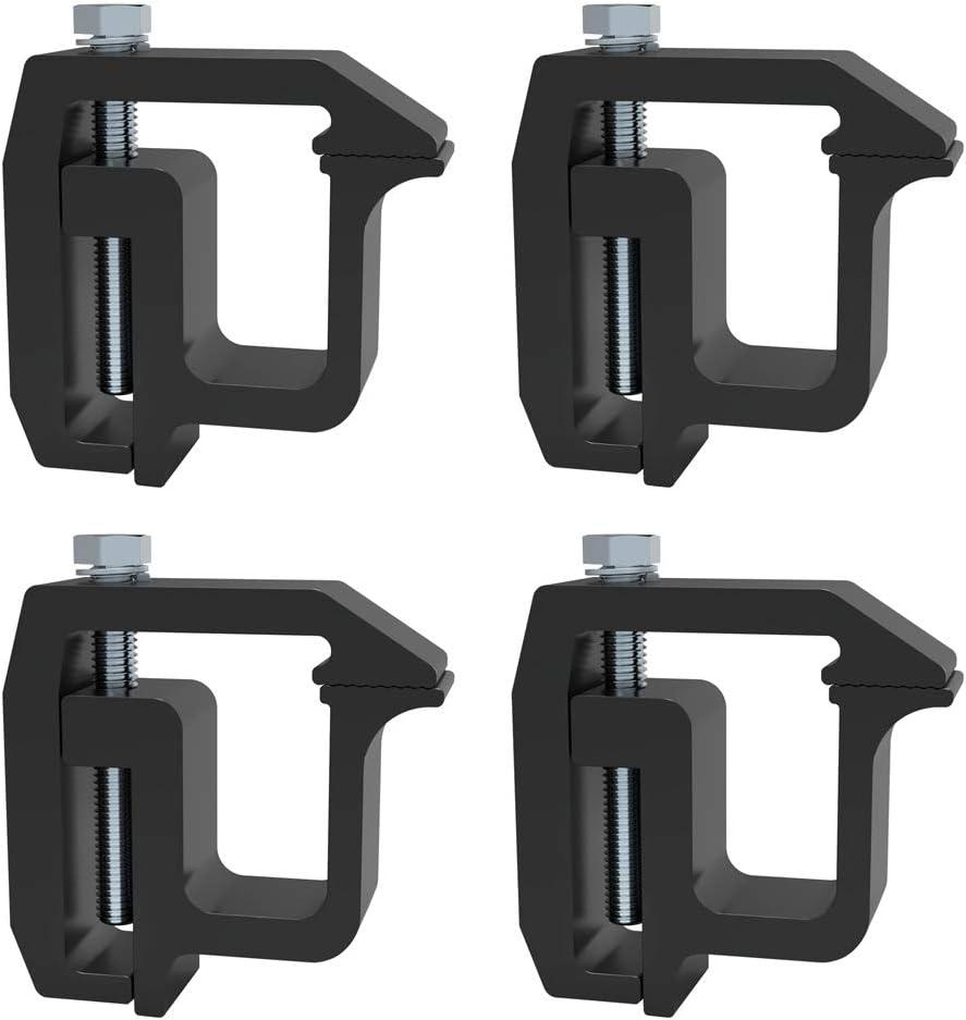 iFJF Mounting Clamps Truck Caps Camper Shell Replacement for Chevy Silverado Sierra 1500 2500 3500, Dakota Ram 1500 2500 3500, F150 F250, Titan 4 PCS (Black)