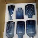 UPBUD Glass Blue Bud Vases Set of 12, Mini Flower Vase for Centerpieces, Small Glass Vases in Bulk for Bridal Shower Decorations, Vintage Vase for Wedding, Party, Graduation, Home Table Dcor