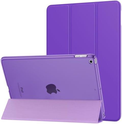 MoKo Case Fit 2018/2017 iPad 9.7 5th/6th Generation, Slim Lightweight Smart Shell Stand Cover with Translucent Frosted Back Protector Fit iPad 9.7 2018/2017, Auto Wake/Sleep, Dark Purple