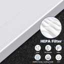 2 Pack C545 HEPA Replacement Filter S Compatible with Winix C545 Air Purifier, Replaces Part 1712-0096-00 and 2522-0058-00, 2 HEPA Filter + 8 Activated Carbon Filters