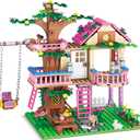 Tree House Building Set Compatible with Friends, 504 PCS Forest House Building Kit Birthday Gift for Kids Girls Boys Age 6-12 Years7652