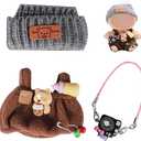 Doll Clothes, 3-Piece Cute Style Set for 5.91"-6.69" Dolls, Premium Doll Outfit with Accessories, Brown Romper + Gray Hat + Small Camera, Just Clothes