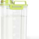 TBMax Rice Storage container 4 Lbs, Small Rice Dispenser with Measuring Cup, Lime Green Cereal Containers Flour Bin, Kitchen Food Storage Container and Pantry Organizers, Pet Dog Cat Food Dispenser