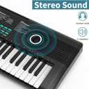 61 key keyboard Piano, Portable Electronic Digital Piano, Built In Dual Speakers, External Microphone, Power Plug, Rich Teaching Content, Multi-Functional Electronic Piano Suitable For Beginners