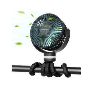 Momcozy Portable Stroller Fan, 27H Ultra-Long Battery Life, Detachable 4 Speed 360°Rotate
