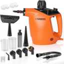 Handheld Steam Cleaner, Steam Cleaner with 16 PCS Accessory & Safety Lock, 500ML Large Capacity Natural Surface Steam for Cleaning, Multipurpose Steamer for Home, Car, Bathroom, Grease (Orange) (Orange)