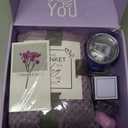LE CADEAU Mothers Day Birthday Gifts for Mom Grandma Wife Girlfriend Friends Sister, for Women, Self Care Get Well Soon Gifts, Lavender Relaxing Spa Gift Basket Care Package w Blanket