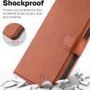 OCASE for iPhone 14 Case Detachable Wallet Case with Card Holder, 2 in 1 Pu Leather Flip Folio with RFID Blocking Stand Wrist Strap Shockproof Phone Cover 6.1 Inch, Brown