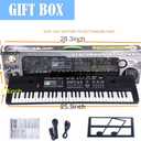 SEMART Keyboard Piano Digital Electric Piano Portable Electronic Music Keyboard 61 Key Toy for Kids Beginner Children Toddler Musical Instruments w/Microphone Stand USB Christmas Birthday Gift, 26inch *7.5inch *2.2inch