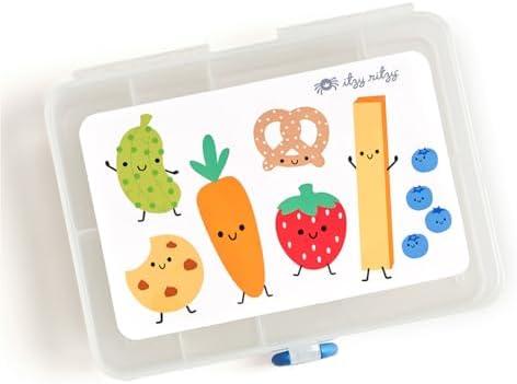 Itzy Ritzy Divided Snack Box – BPA-Free Travel Snack Container with 6 Compartments and Snap-Tight Lid – Convenient Food Storage for Car Rides, Daycare, and On-the-Go