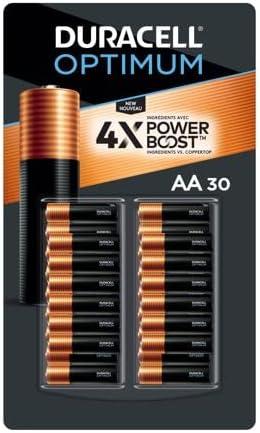 Duracell Optimum Coppertop AA Batteries with 4X Power Boost Ingredients 30 Count