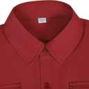 Boys Western Shirt for Kids Long Sleeve Button-Down Cowboy Shirt with Two Pockets, Size 2T-18 Years (Red)