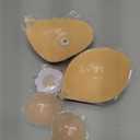 Invisible Strapless Sticky Bra Push up for Women, Ultra Adhesive Bra for Backless Dress, Cleavage Bra Lift Novelty Bras (B Cup, Light Beige)