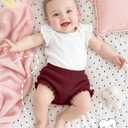 Yooo's Vivi 3 Pack Baby Ribbed Bloomers 6M-4T | Newborn Diaper Covers, Toddler Girls Boys, Cotton, Soft, Loose, Cute, Underwear Shorts