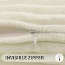 Simmore Decorative Christmas Throw Pillow Covers 22x22 Set of 2, Soft Natural Plush Flannel Double-Sided Fluffy Couch Pillow Covers for Sofa Living Room, Beige