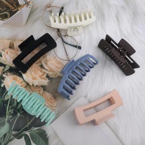 6Pcs Large Claw Clips For Thick Hair,Hair Clips for Women,Stocking Stuffers for Women[4.3 Inch,Women Essentials]
