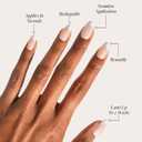 Glamnetic x GLAMZILLA Press On Nails - GIVE 'EM GRACE | Short Almond Fake French Tip Nails with Gold Glaze, Salon Quality, Everyday| 15 Sizes - 30 Nail Kit with Glue