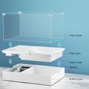 Small Turtle Starter Kit with Integrated Pump, Basking Light, Clear Acrylic 3-Layer Easy Cleaning Turtle Tank Aquarium for Small Reptiles
