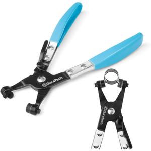 DURATECH Hose Clamp Pliers, Hose Clamp Tool with Swivel Flat Band, Automotive Repair Tool for the Removal and Installation of Ring-Type and Spring Band Clamps