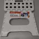 ACSTEP Folding Step Stool Portable Collapsible Plastic Step Stool 9 Inch Foldable Step Stools Non Slip Folding Stools for Kitchen Bathroom Bedroom (White)