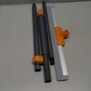 Rubber Floor Squeegee for Concrete Floor, Tile Floor, Metal Aluminium Heavy Duty Garage Shower Floor Squeegee Broom for Removing Water, Commercial Scrubber Mop with Extendable Long Handle (Gray)