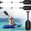 Trader 2 Pack Boat Canoe Paddles Telescoping Collapsible Oar Aluminum 21.3-41.7 in Kayak Paddles Adjustable Length for Kayak Inflatable Dinghy Water Sport Boat Accessories, Medium