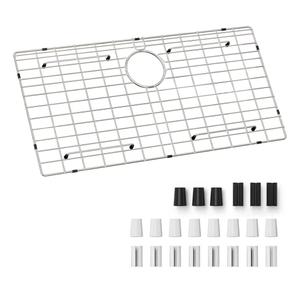 Sink Protector Grid, Sink Grids for Bottom of Kitchen Sink with Corner Radius 3/16",27-9/16" x 14-9/16" Sink Protector, Stainless Steel Material (27.7"W x 14.7"D x 1"H)