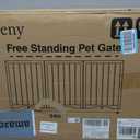 Free Standing Dog Gate Indoor, Foldable Dog Gate for Doorways Stairs Hallways, 3-Panel Freestanding Pet Gate with Support Feet for Stability, Folding Puppy Gate Easy to Move, Doggy Gate 54"x24", 3-Panel, 24"Tall