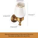 Wall Mounted Bathroom Tooth Brushed Cup Holder, Antique Brass Pattern Carving,Brushed Bronze