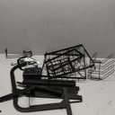 Over The Sink Dish Drying Rack, Adjustable (25.5 to 33.5 inch) 2 Tier Metal Steel Dish Drying Racks for Kitchen Counter with Hooks Paper Towel Utensil Cup Holder Sink Caddy (Black)