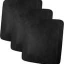 Leather Look Couch Cushion Covers Sofa Seat Slipcovers Sets Couches Furniture Protector for Sectional Armchair Loveseat Pets Kids Stretch Spandex Fabric (3 Cushion Sofa, Black)