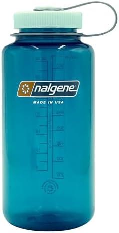 Nalgene Sustain Tritan BPA-Free Water Bottle Made with Material Derived from 50% Plastic Waste (using ISCC certified mass balance), 32 OZ, Wide Mouth, Trout Green