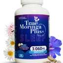 True Moringa Plus+ Sleep Support Supplement 10:1 Extract | 20,000mg of Organic Moringa, Chamomile, Passion Flower, Valerian Root, Hibiscus for Relaxation | Natural Sleep Aid for Adults (150 Capsules)