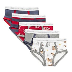 Burt's Bees Baby Toddler Boys' Underwear, Organic Cotton, Tag-Free Comfort Briefs, Pack of 5 as 6-7Y