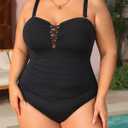 Yonique Plus Size One Piece Swimsuit for Women Tummy Control Bathing Suit Slimming Swimwear