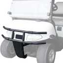 Front Brush Guard Compatible with EZGO RXV 2008-2015, Heavy Duty Combined Steel Front Bumper Guard with Black Powder Coated Finish for E-Z-GO Golf Cart Accessories